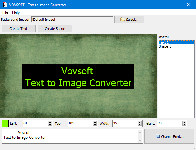 VovSoft Text to Image Converter 1.6 Portable
