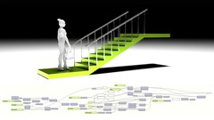 Grasshopper & Rhino Architectural Linear Stairs w/ Handrail