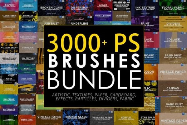 CreativeMarket – 3000 Photoshop Stamp Brushes Bundle