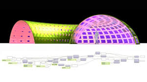 Grasshopper & Rhino Architectural Structure Curve Attractor