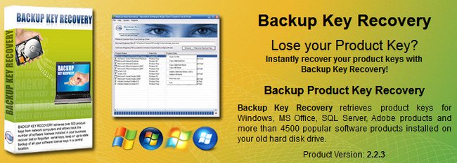 Nsasoft Backup Key Recovery 2.2.7.0