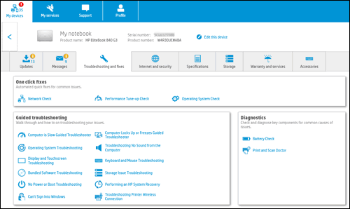 HP Support Assistant HP Support Assistant