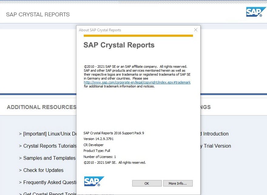 SAP Crystal Reports 2016 SP09 (x86)