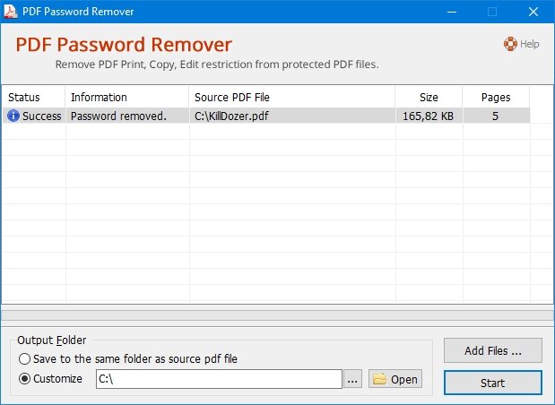 Adept PDF Password Remover