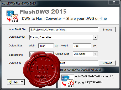 AutoDWG DWG to Flash Converter 2015 v2.5