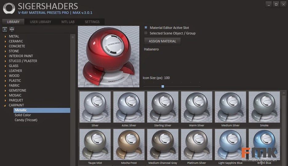 SIGERSHADERS V-Ray Material Presets Pro v3