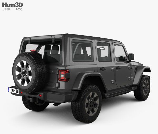 3D models - Hum3D - Jeep Wrangler Unlimited Sahara 2018