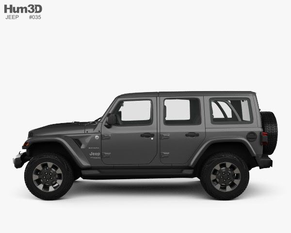 3D models - Hum3D - Jeep Wrangler Unlimited Sahara 2018