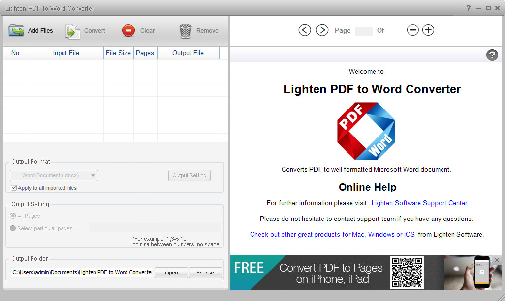Lighten PDF to Word Converter 6.2.1 Multilingual