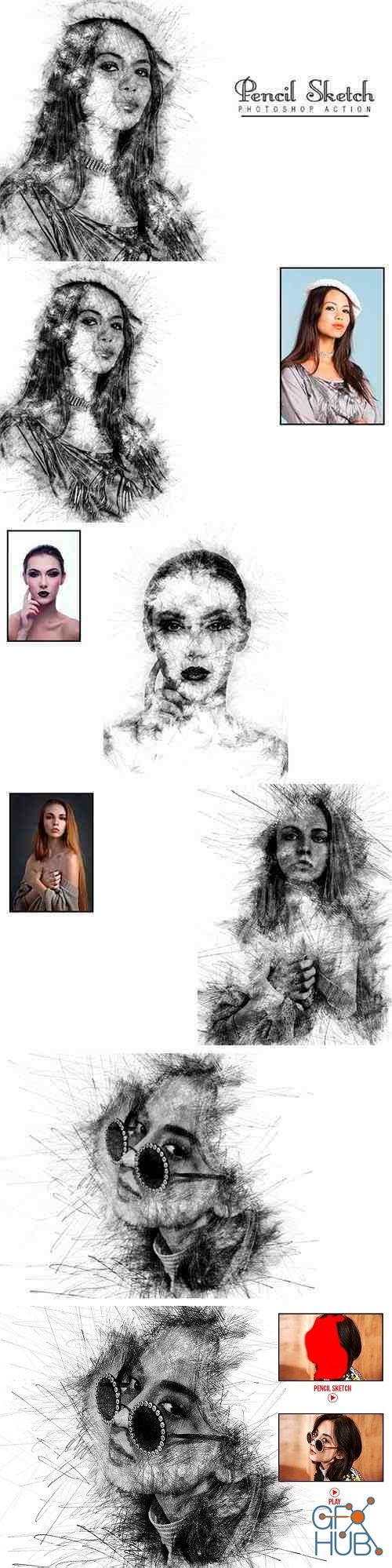 Pencil Sketch Photoshop Action 3557576