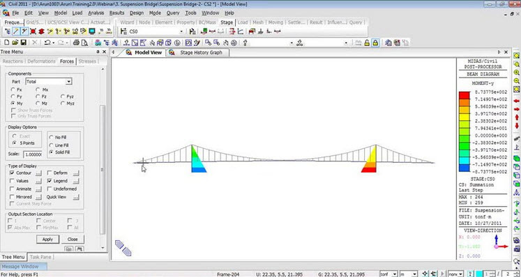 Suspension Bridge Design - Midas Civil Training