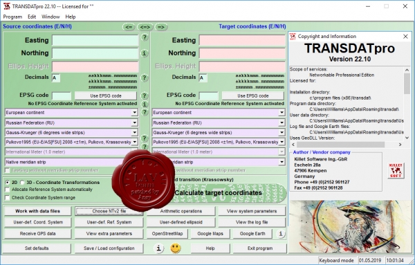 Killetsoft TRANSDAT Professional v22.10