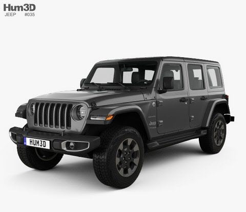 3D models - Hum3D - Jeep Wrangler Unlimited Sahara 2018