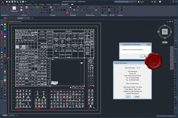 CAD International StrucPLUS v21.1.0 for Autodesk AutoCAD 2021