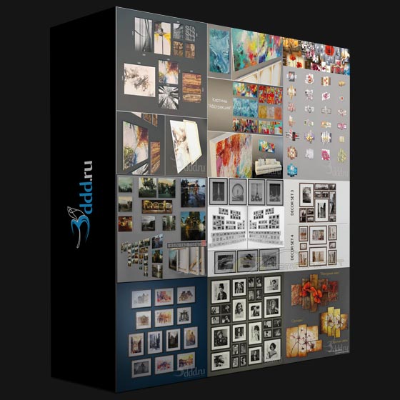 3DDD/3DSky PRO Models – Decorations Pictures Bundle