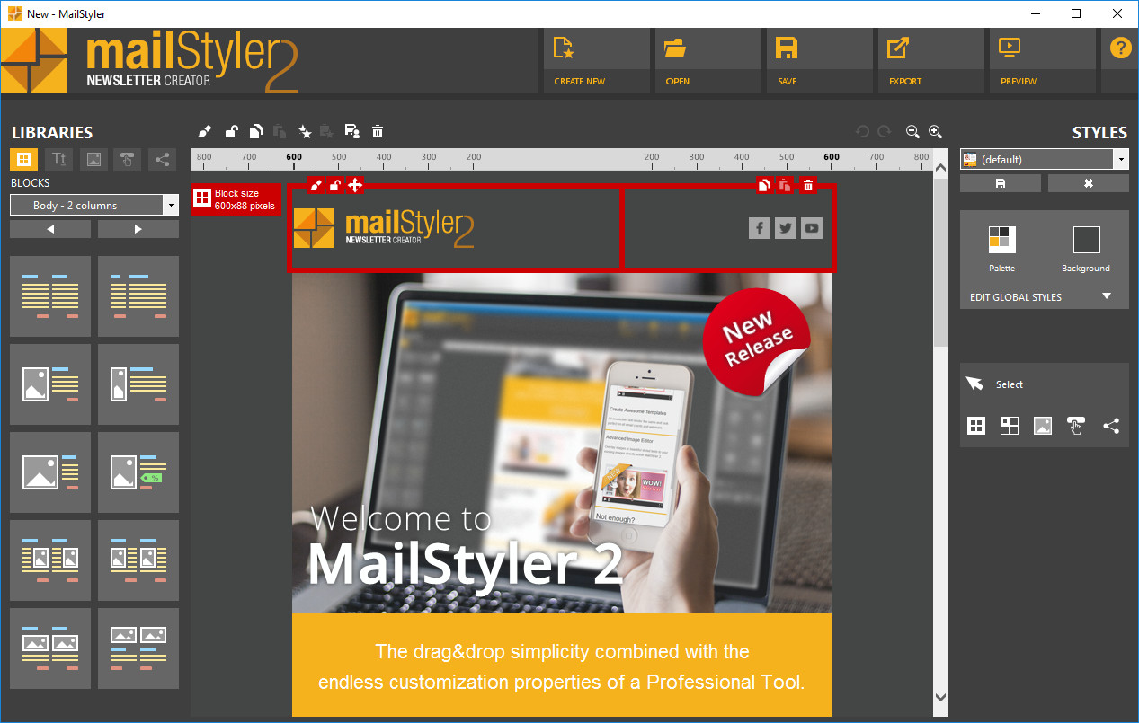 MailStyler Newsletter Creator Pro