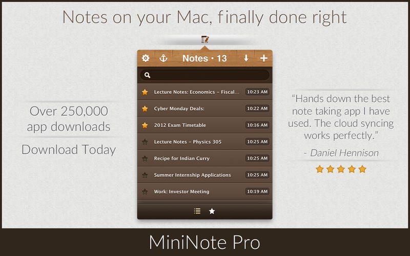 MiniNote Pro 5.7 MacOSX