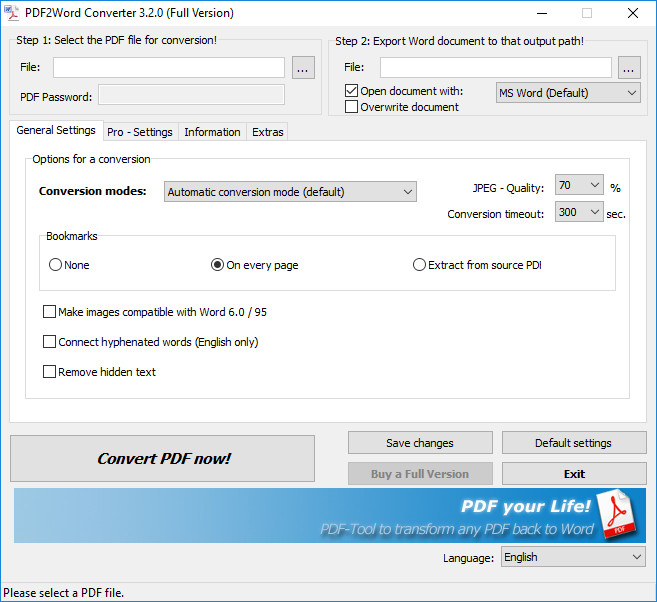 7-PDF PDF2Word Converter 3.5.0.174