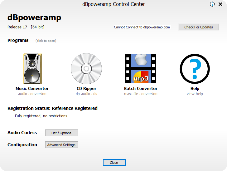 dBpoweramp Music Converter R17.1 Reference