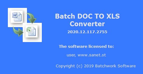 Batch DOC TO XLS Converter 2020