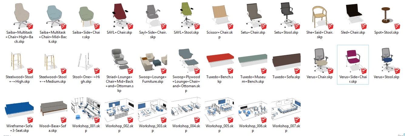 Sketchup furniture collection