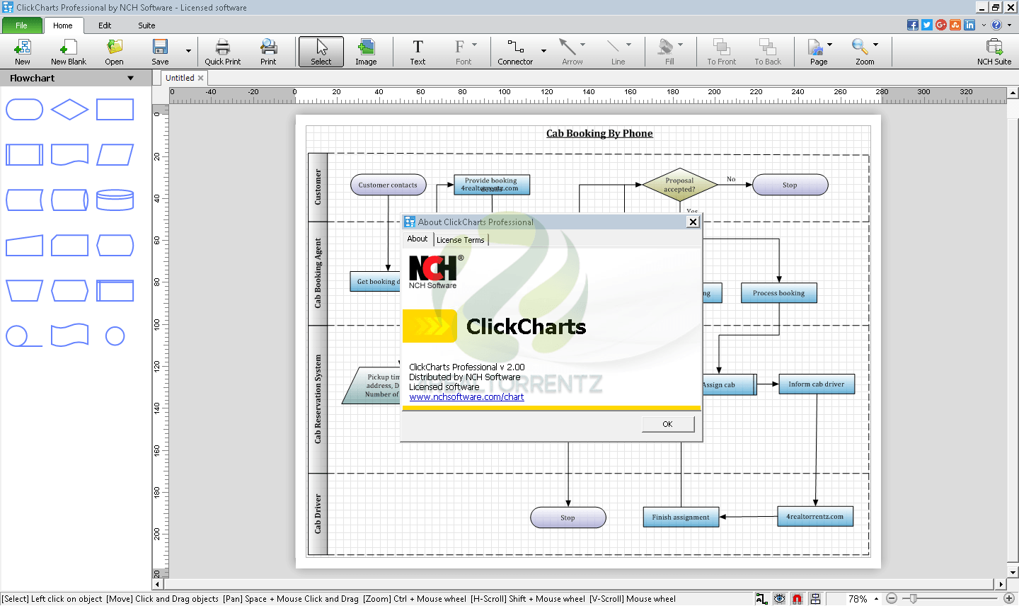 برنامج عمل الرسوم البيانية والاحصائية NCH ClickCharts Pro v2.03