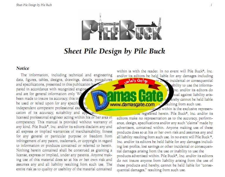 Sheet Piling Design by Pile Buck